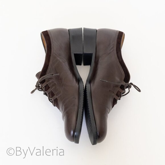 Vintage Roberto Capucci Italian Leather Women's shoes 7, Oxford Academia Office - Picture 6 of 11